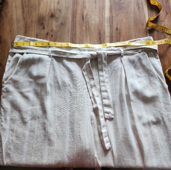 My style linen blend striped pants, size 2X - Picture 7 of 8